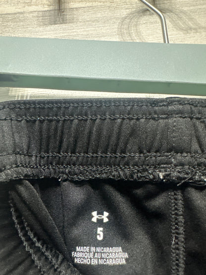 Under Armour Boys Size 5 Lightweight Pants Black VGUC