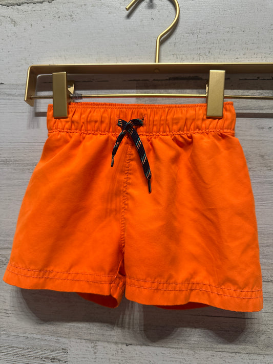 Boys Size 12-18m Old Navy Orange Swim Trunks - Good Used Condition
