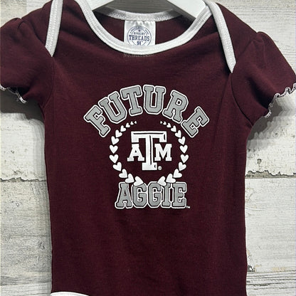 Girls Size 6-9m Rivalry Threads Future Aggie Onesie - Good Used Condition