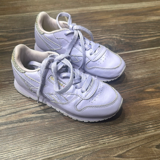 Girls Size 12 Little Kid Lavender Reebok Classic Shoes - Good Used Condition
