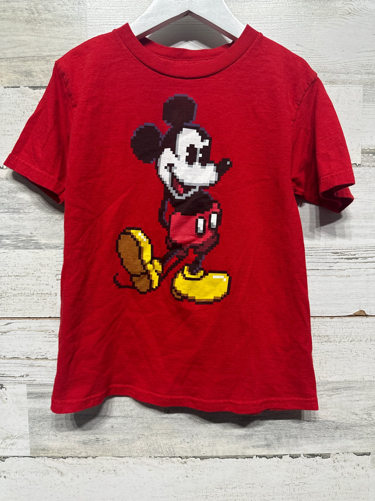 Boys Size 6-7 Years (Small) Disney Mickey Mouse Shirt - Good Used Condition