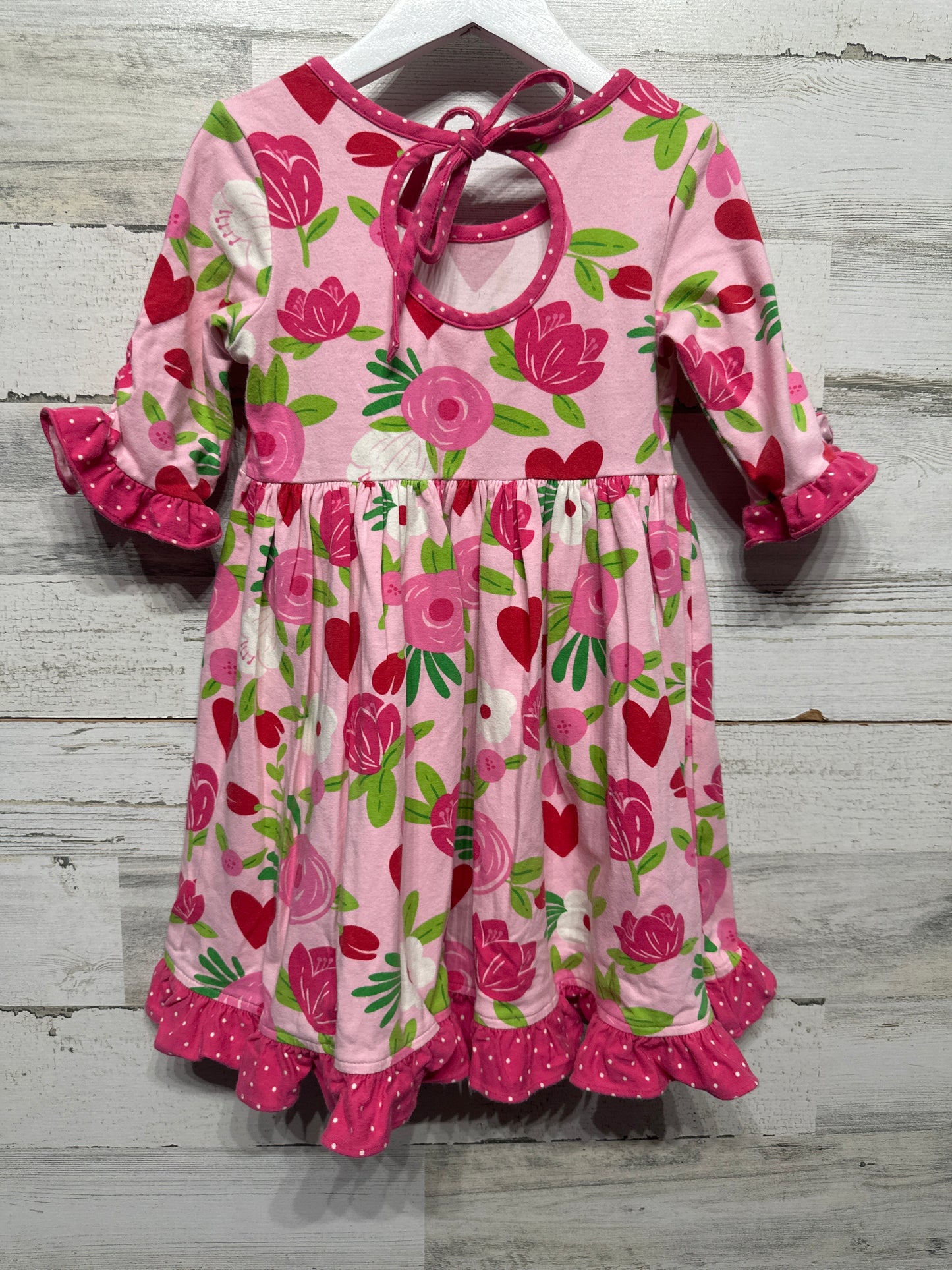 Size 5/6 Eleanor Rose Floral Dress - Very Good Used Condition