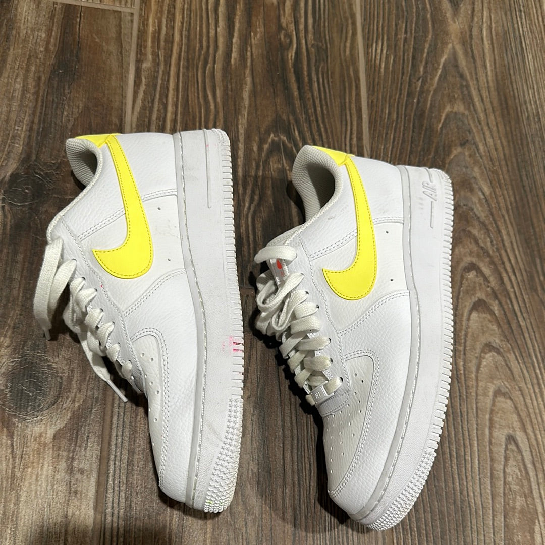 Women’s Size 9 White and Yellow Shoes - good used condition