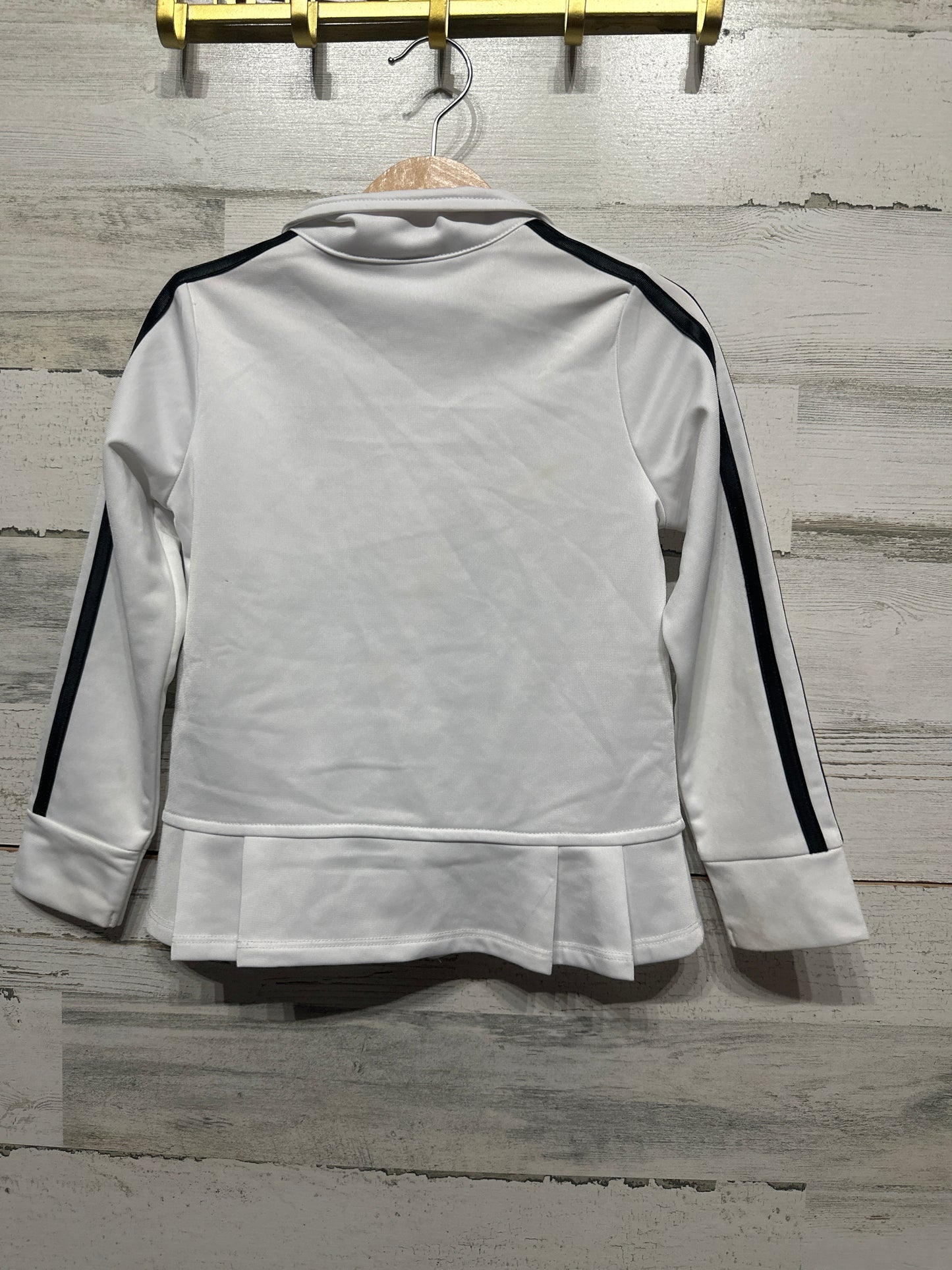 Girls Preowned Size 4 Adidas White Jacket - Play Condition**