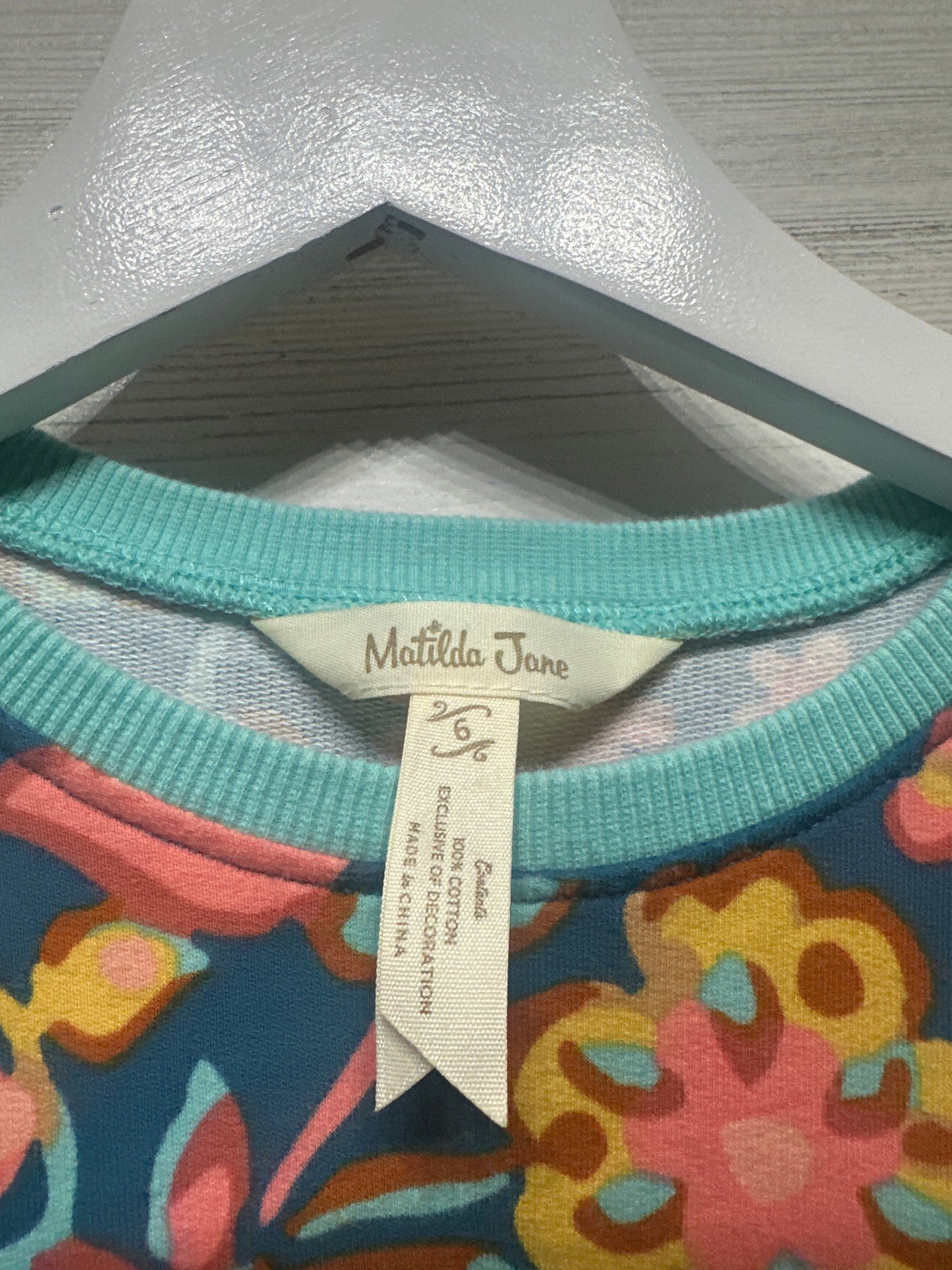 Girls Size 6 Matilda Jane Floral Long Sleeve Shirt - Very Good Used Condition