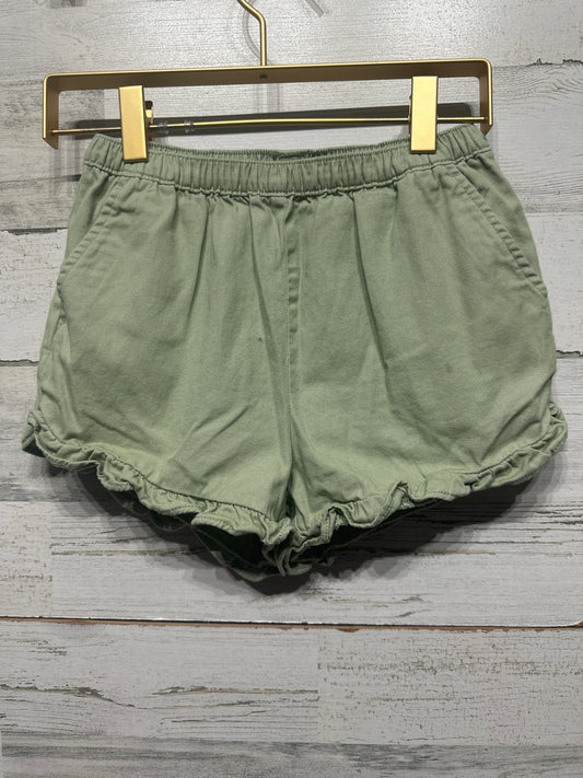 Girls Size 8 Crewcuts Green Ruffle Shorts - Play Condition**