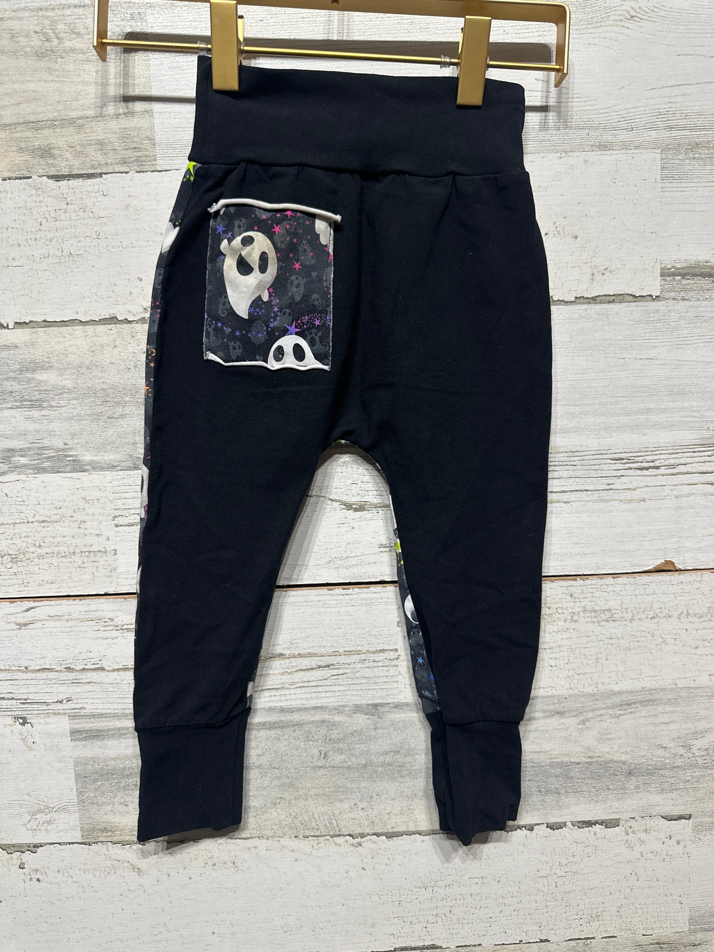 Boys Preowned Size 2t XO Dimples Handmade Ghosts Pants - Very Good Used Condition