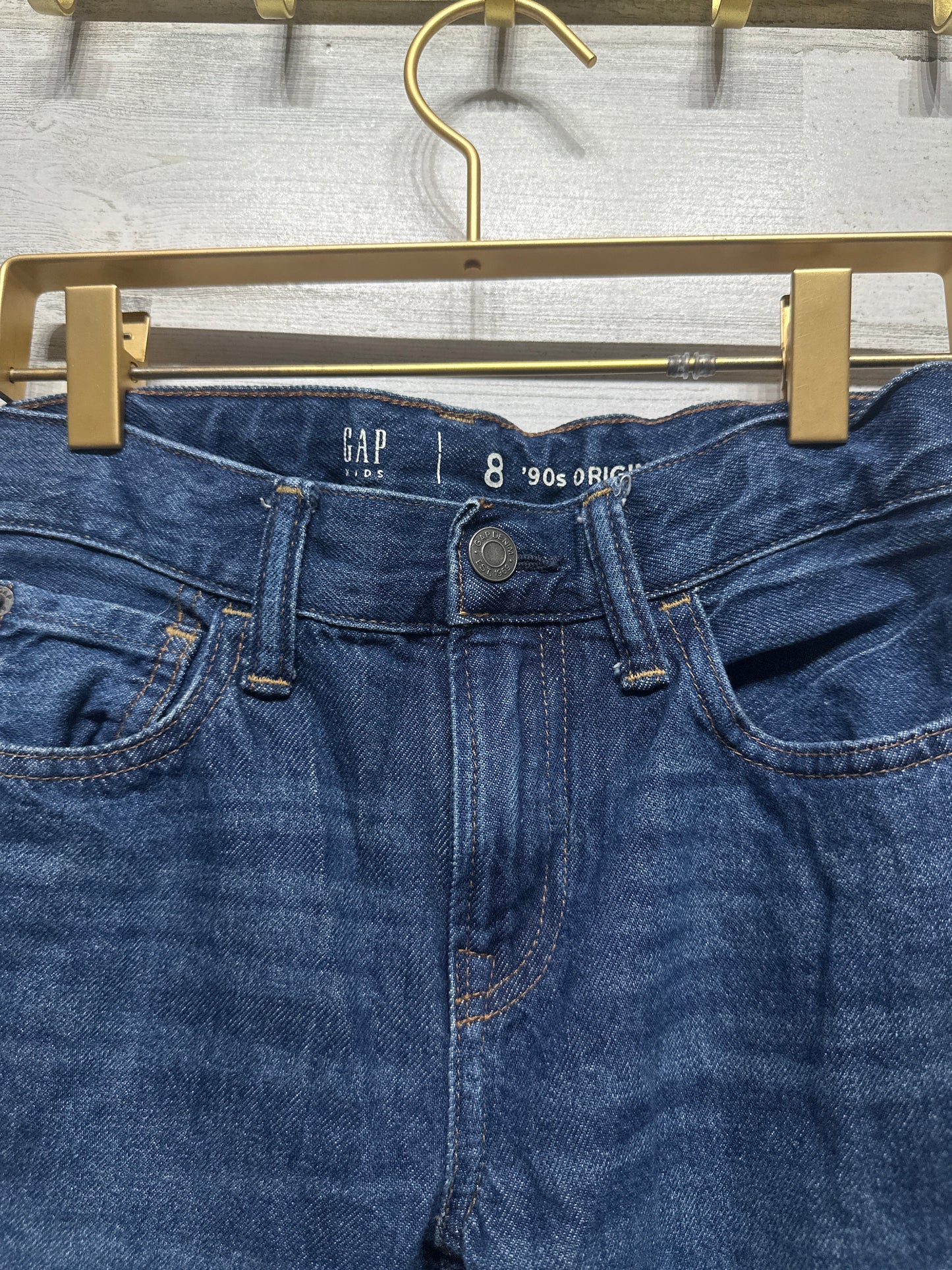 Boys Size 8 Gap 90s Original Straight Adjustable Waist Jeans - Very Good Used Condition
