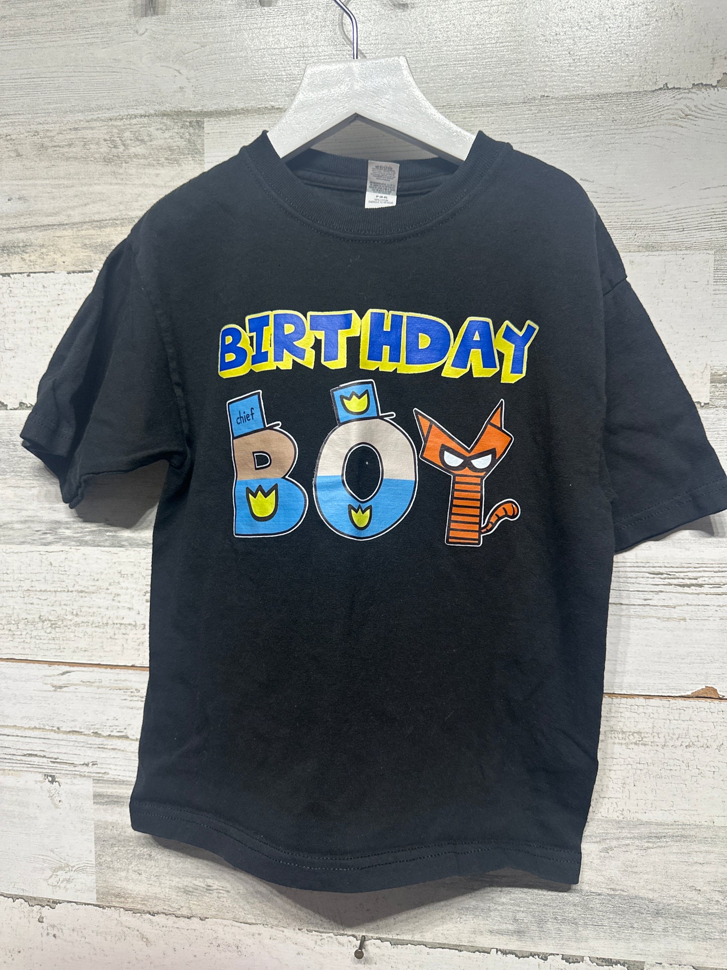 Boys Size 6-8 Small Dogman Birthday Boy Shirt - Very Good Used Condition