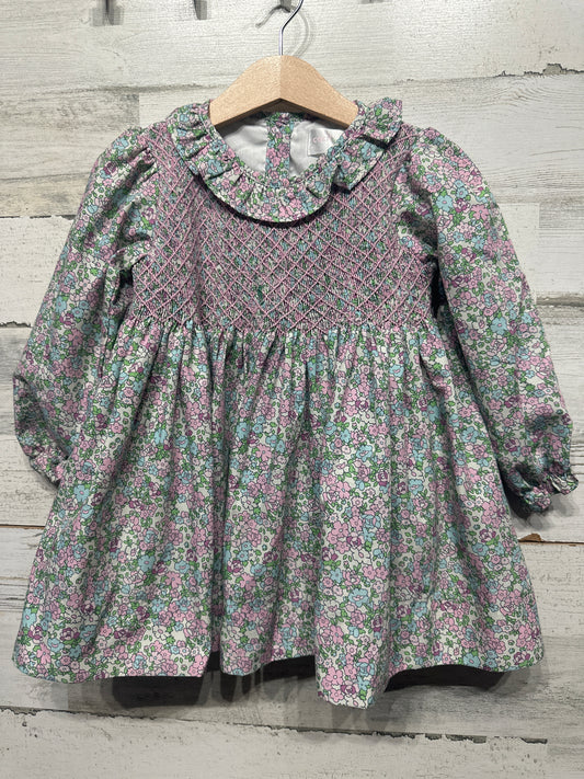 Girls Preowned Size 3t Cecil and Lou Smocked Floral Dress - Very Good Used Condition