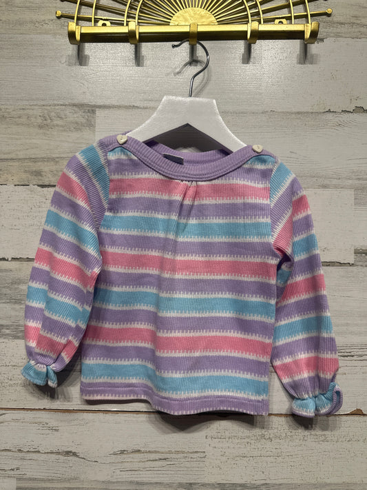 Girls Size 4 Vintage Garanimals Striped Long Sleeve Shirt - Good Used Condition