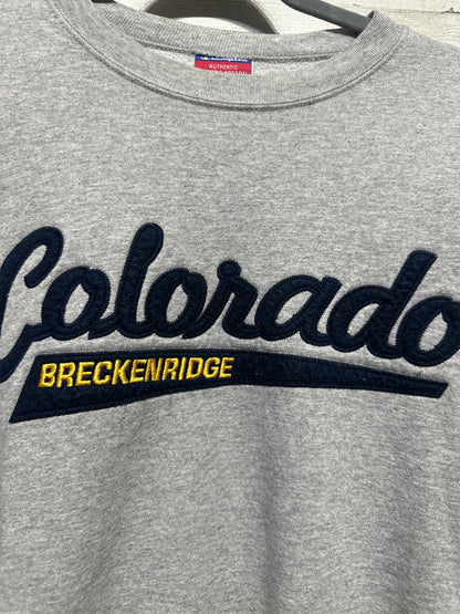 Breckenridge Colorado Women’s Medium Embroidered Champion Sweatshirt VGUC