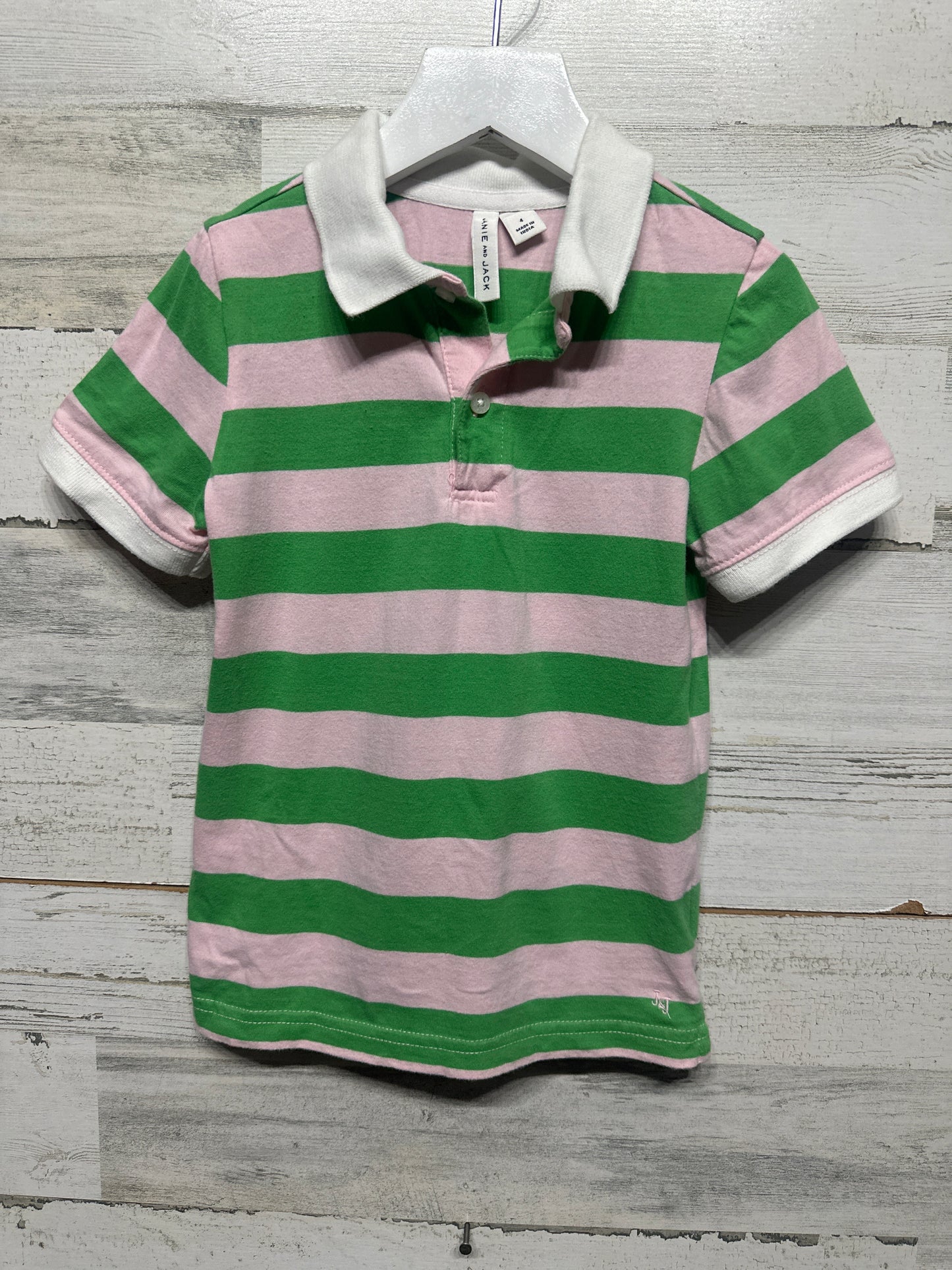 Girls Size 4 Janie and Jack Striped Polo Shirt - Good Used Condition