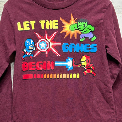 Boys Size XS Marvel Avengers Let The Games Begin Shirt - Good Used Condition