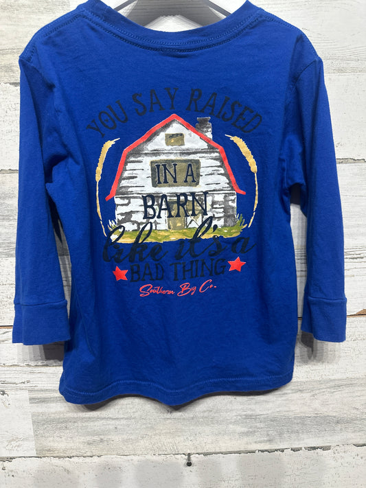 Southern Boy Co Raised In A Barn Shirt Toddler Boys Size 4 VGUC