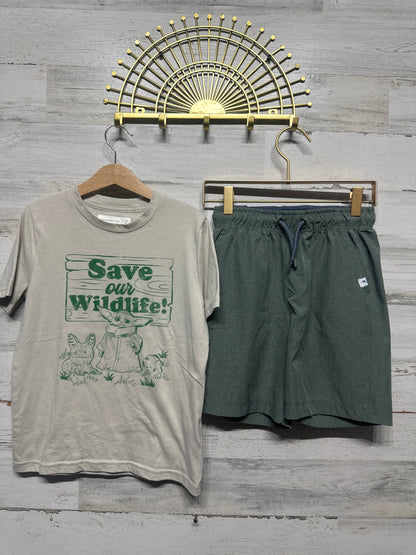 Boys Size 7/8 Abercrombie Kids Shirt / Tommy Bahama Drifit Shorts - Very Good Used Condition