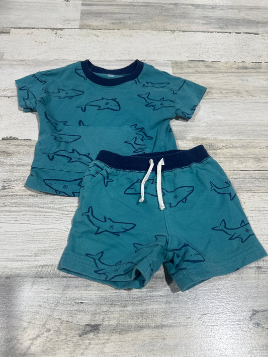 Just One You Two Piece Shark Outfit - Boys Size 9m - Good Used Condition