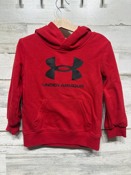 Boys Preowned Size 3t Under Armour Red Hoodie - Very Good Used Condition