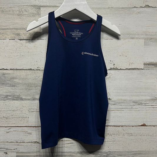 Girls Size XS (5-6) Vineyard Vines Performance Navy Tank Top - Very Good Used Condition