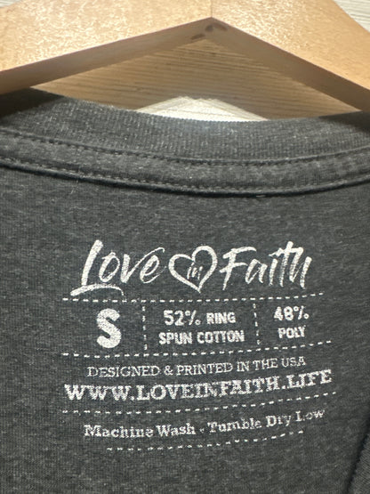 Women’s Size Small Love and Faith Long Sleeve T-Shirt - Very Good Used Condition