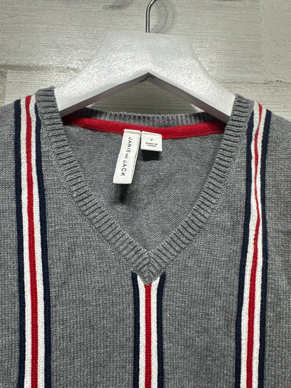 Boys Size 7 Janie and Jack Striped Sweater Vest - Very Good Used Condition