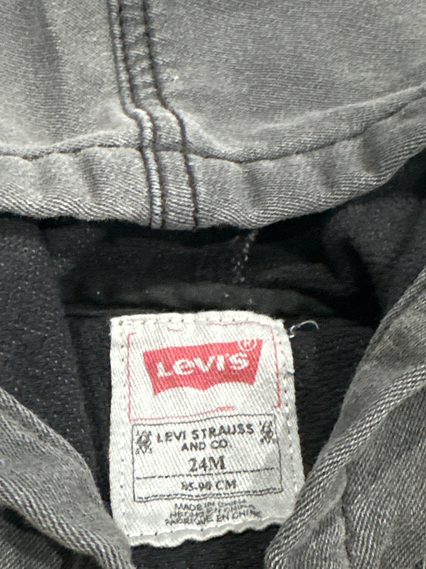 Levi’s Charcoal Jacket Boys Size 24m VGUC
