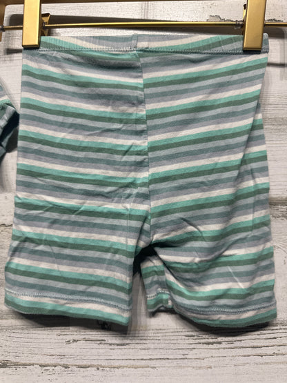 Size 5 Kickee Pants Striped Bamboo Shorts Pajama Set - Good Used Condition
