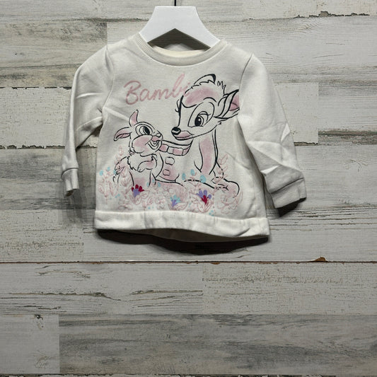 Girls Size 18m Disney/Jumping Beans Bambi Sweatshirt - Good Used Condition