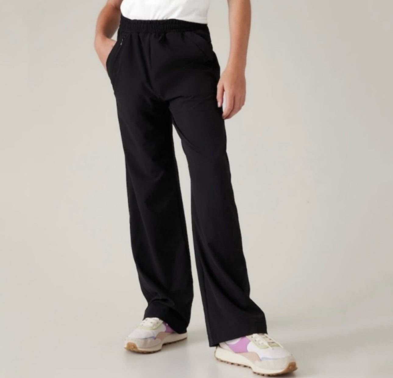 Girls Size 12 (Large) Athleta Girl Good Days Pants in Black - New With Tag