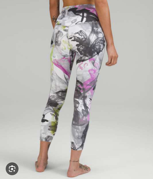 Women's Size 10 Lululemon 25” Unicorn Throwback Print Align High Waist Leggings - Excellent Used Condition