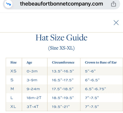 Girls Size L (18m - 3t) TBBC Seersucker Bonnet - New With Tags