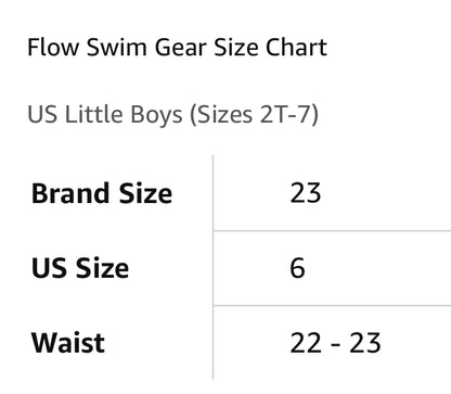 Boys Size 23 (Size 6) Flow Swim Gear Competitive Swimsuit - New With Tags