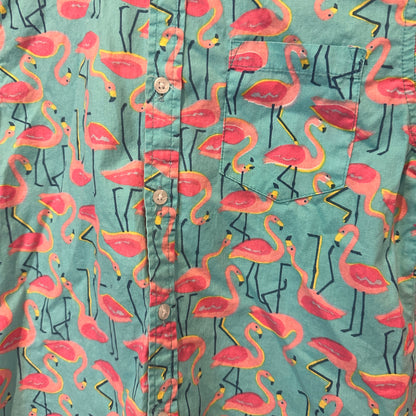 Boys Size 7 Free Planet Flamingo Button Up Shirt - Good Used Condition