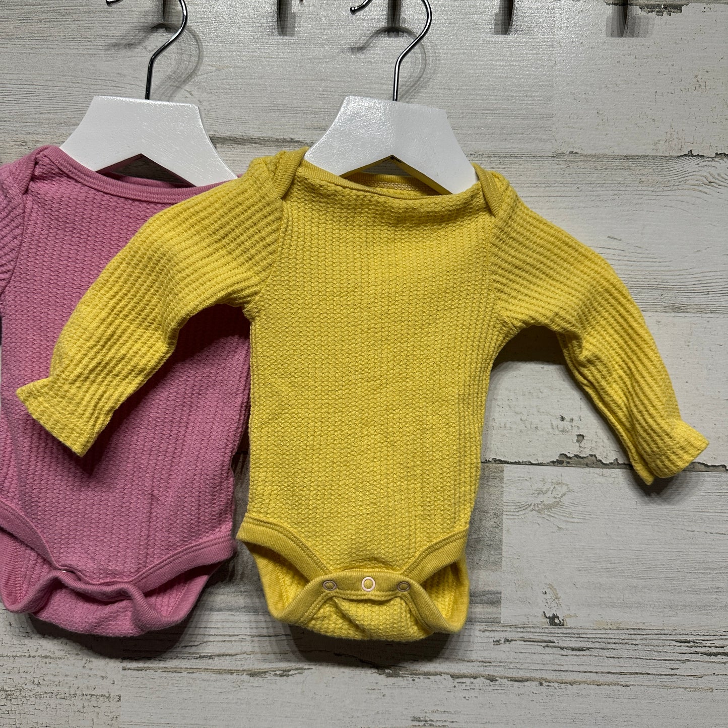 Girls Size Newborn Cloud Island Thermal Onesie Lot (3 pieces) - Good Used Condition