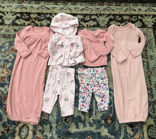 Preemie Girls Bundle 6 Pieces Carter’s VGUC