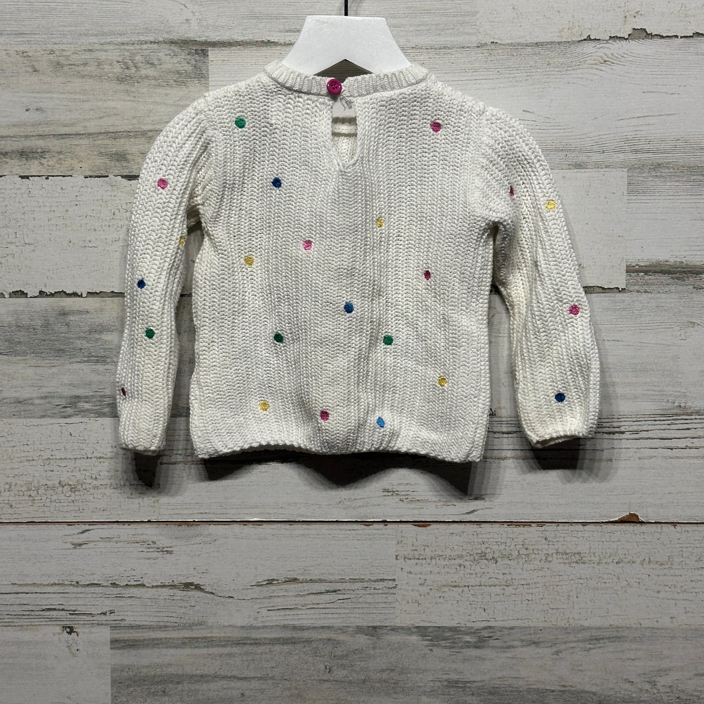 Girls Size 12-18m Young Impressions Polka Dot Sweater - Good Used Condition