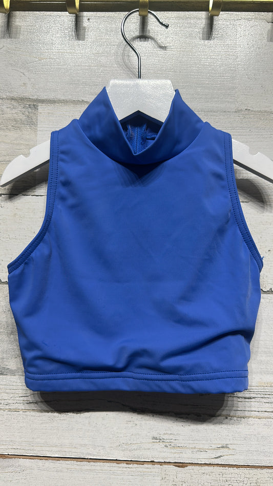 Girls Size Medium Child Balera Blue Dance Top - Play Condition*