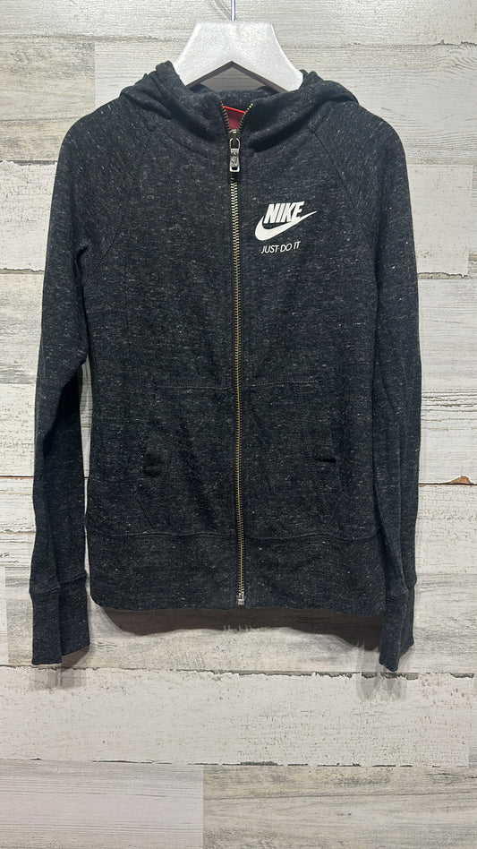 Girls Size XS (Fits like 5/6) Nike Lightweight Zip Up Hooded Jacket - Very Good Used Condition