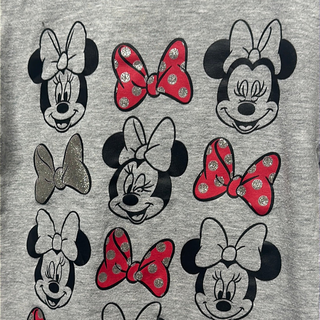 Girls Size 7/8 Disney Minnie Mouse / Bows Tee - Good Used Condition