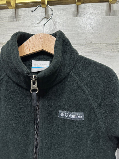 Preowned Size 7-8 Small Columbia Black Fleece Jacket - Good Used Condition