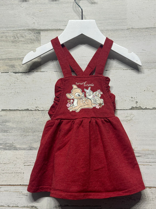 Girls Size 6-9m Disney Baby Bambi Forever Friends Dress  - Very Good Used Condition