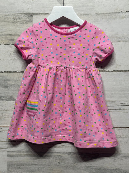 Girls Size 24m Florence Eiseman Pink Polka Dot Dress - Good Used Condition