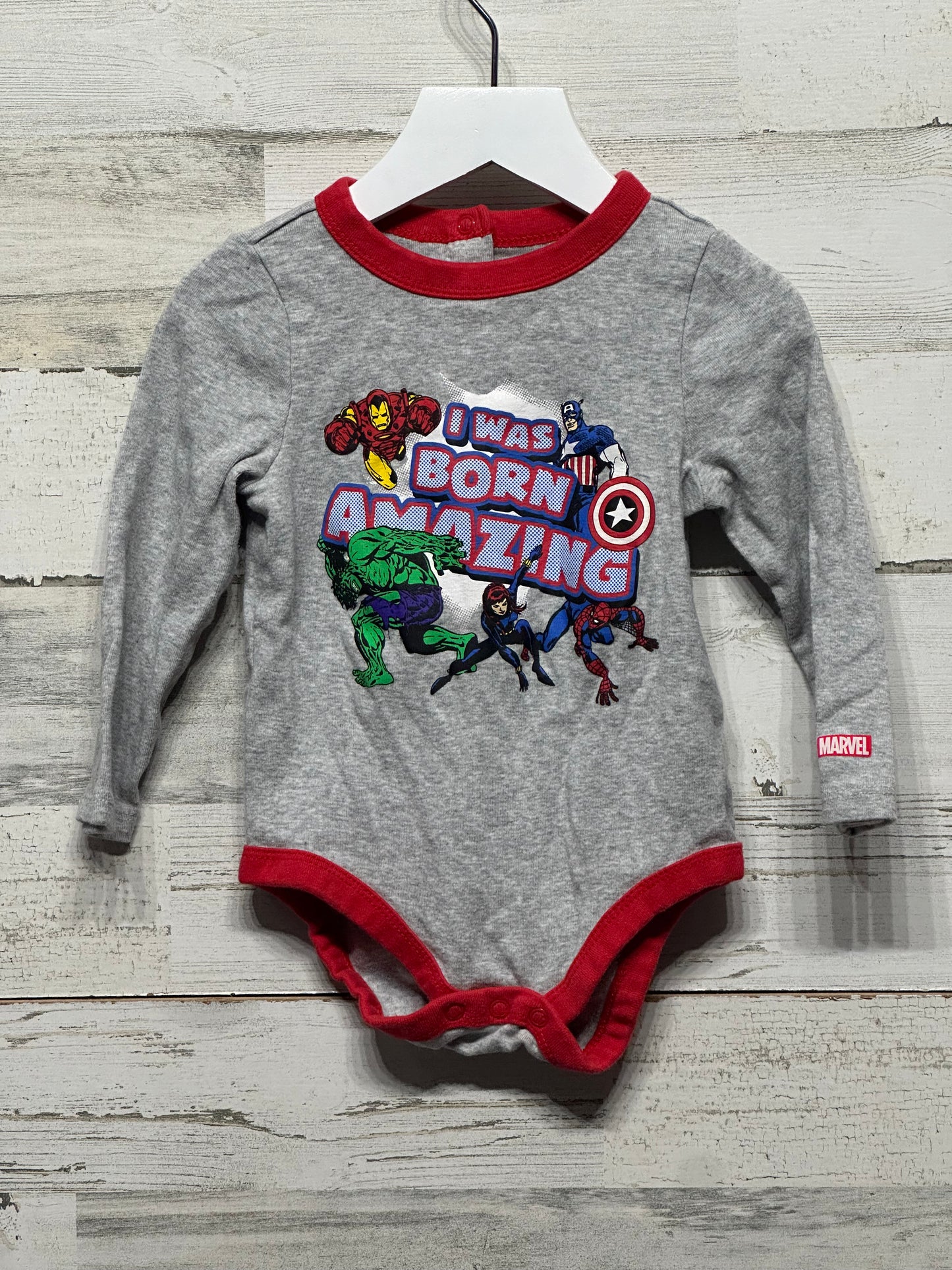 Boys Preowned Size 18-24m Disney Baby - Marvel I was Born Amazing - Very Good Used Condition