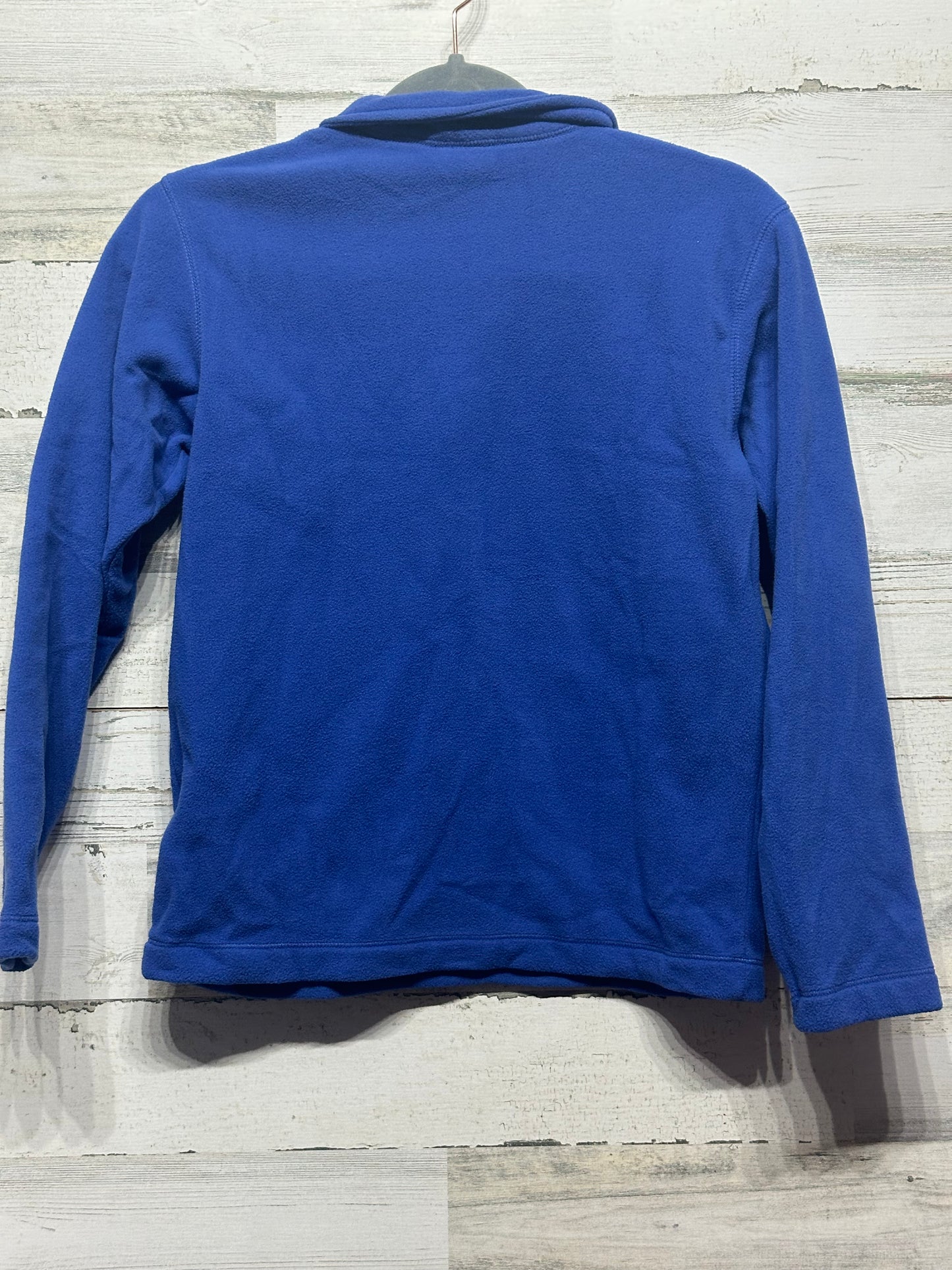 Boys Size Medium 10/12 Land's End Blue Fleece Quarter Zip Pullover  - Good Used Condition