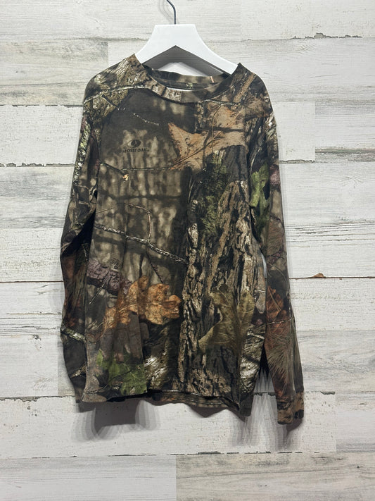 Boys Size Youth Large Game Winner Camo Shirt (Fits Like 10/12)  - Good Used Condition