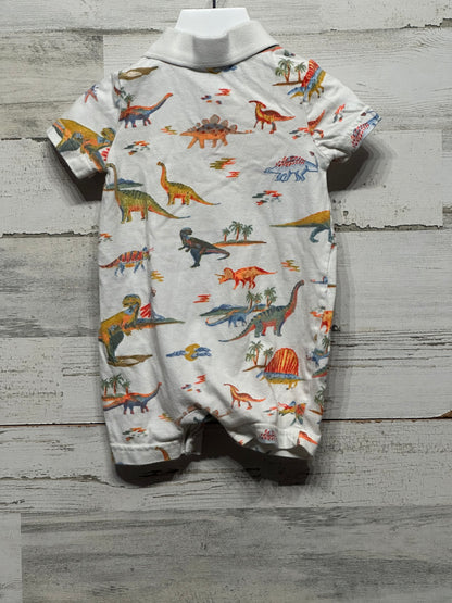 Boys Size 6-12m Baby Gap Dino Collared Romper - Good Used Condition