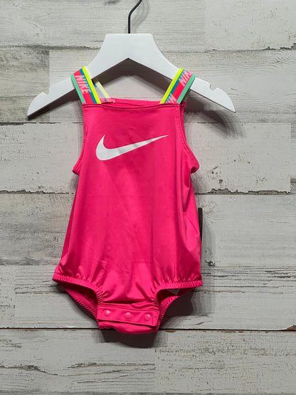 Girls Size 6m Nike Pink One Piece Swimsuit - New With Tags