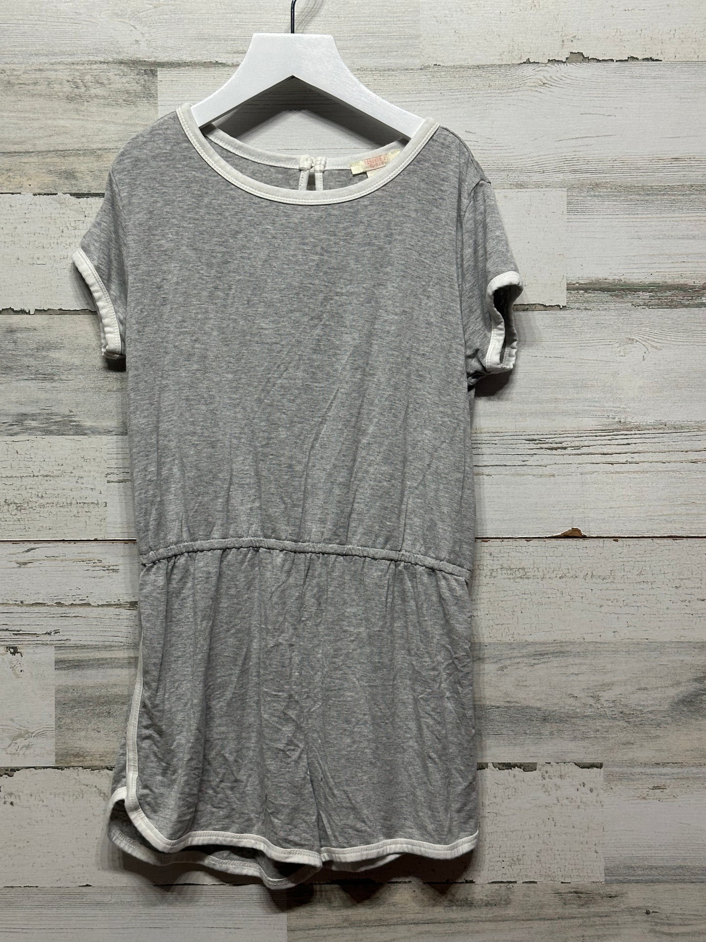 Girls Size 11/12 Forever 21 Girls Soft Grey Romper - Good Used Condition