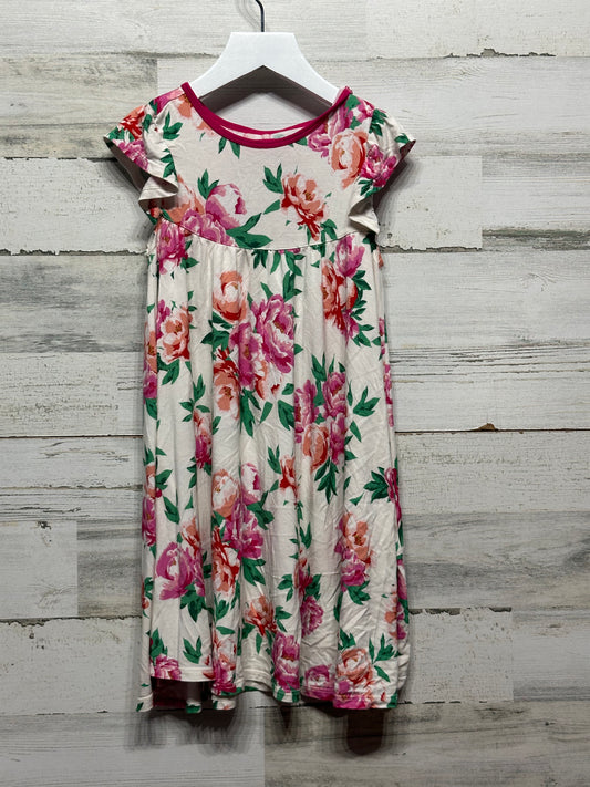 Girls Size 6 Free Birdees Bamboo Floral Dress - Good Used Condition