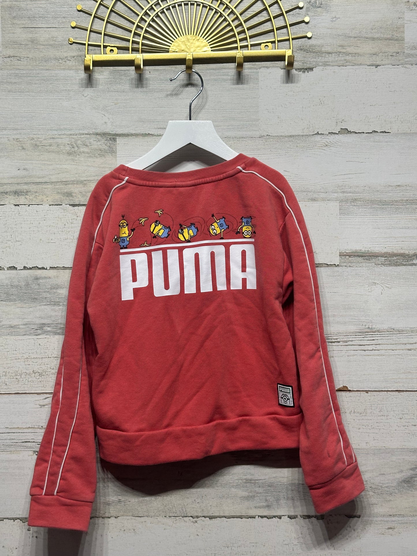 Girls Size Medium Puma Minions Sweatshirt - Very Good Used Condition